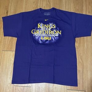 Nike Men's Purple Kings of the Gridiron Tee Large LSU 2007